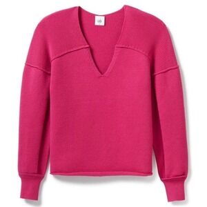 Cabi Easy Pullover Pink Sweater Spring Collection V-Neck Boutique Knit NWT